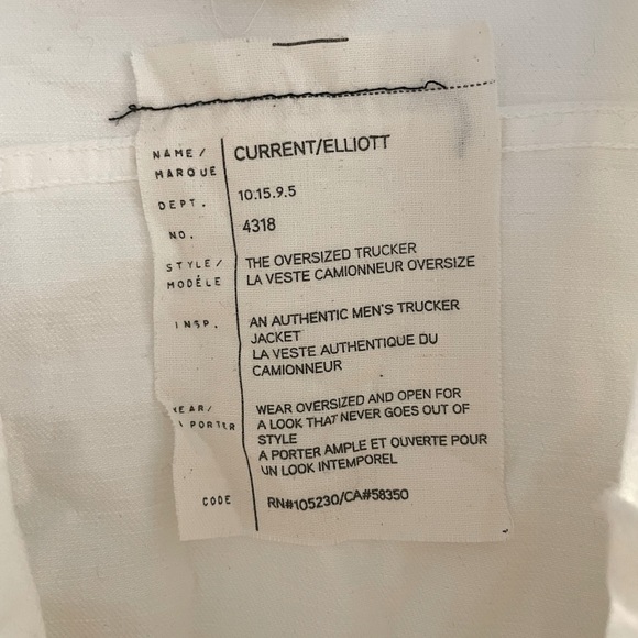 NWT Current/Elliott Oversized Trucker Jacket - Picture 4 of 7